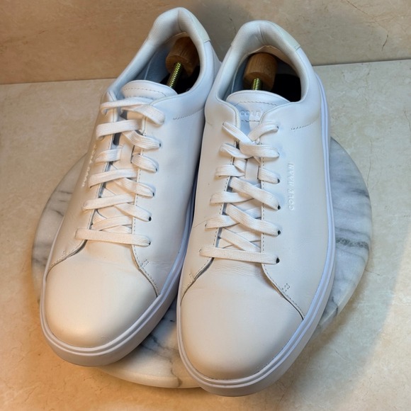 Cole Haan Grand 360 White Leather Sneakers‎ Men Size 12M Casual Comfort Shoes - Picture 7 of 12